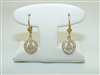 14k Yellow Gold Peace Earring