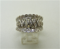 Vintage Multiple Diamond 14K White Gold Ring