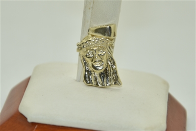 10k Yellow Gold Jesus Head