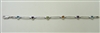 14 K White Gold Multi Colored Stone Heart Bracelet