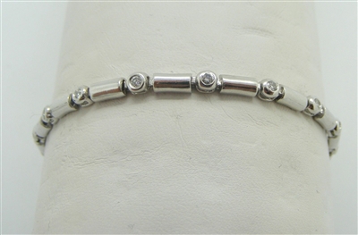 Ladies 14 k White Gold Tennis Bracelet