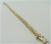 14 K Yellow Gold Three Prong Diamond Tennis Bracelet