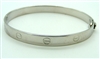 White Gold Screw Bangle Bracelet