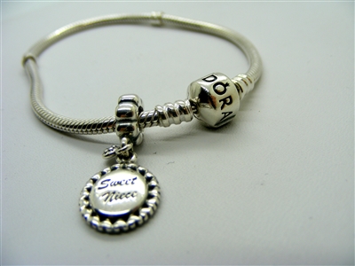 Pre-Owned Pandora " Sweet Niece" Charm Bracelet