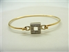 Open Square Two Tone Bracelet