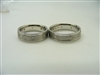 14K white Gold Diamonds Wedding Band Set