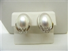 Mabe Oval Pearl Earrings