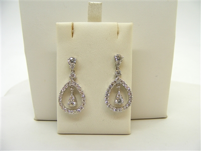 White Gold Hanging Earrings