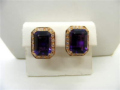 Amethyst Gold Earrings