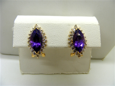 Marquise Amethyst Earrings