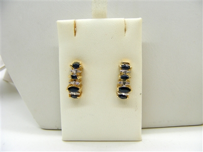 Marquise Sapphire Diamond Earrings