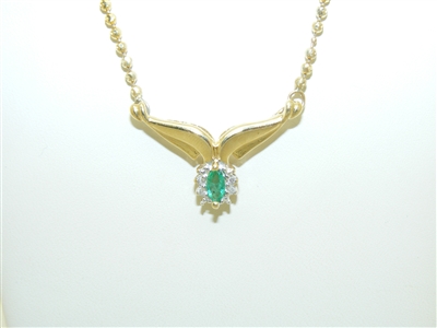 Necklace Diamond Emerald Necklace
