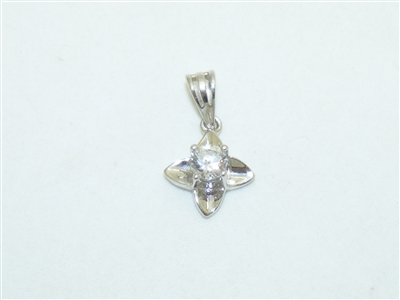 18k White Gold Star Pendant