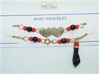 Baby Bracelete Black and Red Coral