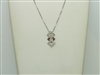 18k White Gold Box Chain Pendant