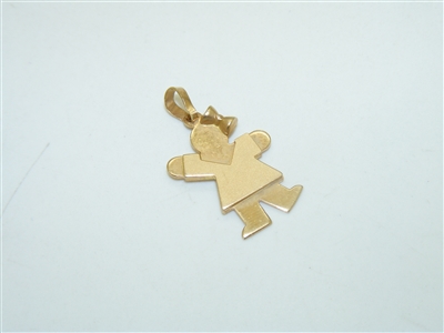 14k Yellow Gold Little Girl Pendant