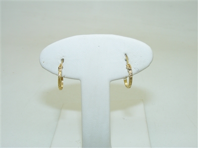 14k Yellow Gold Lever Back Baby Earrings