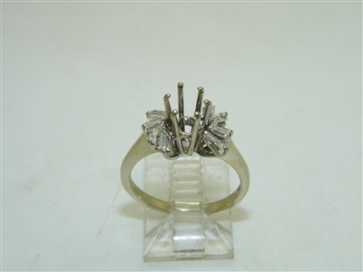 14k White Gold Diamond Setting Ring