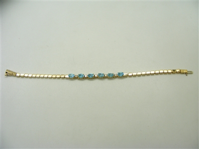 Blue Topaz Diamond Bracelet