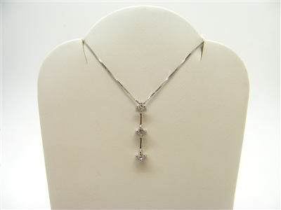 3 Diamond Princess Cut Pendant