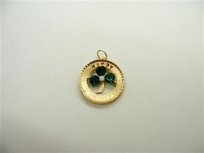 "Happy Birthday" Irish Clover Pendant