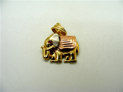 Ruby Elephant Pendant