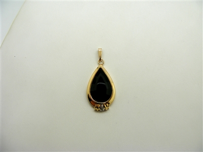 Pearl Shape Black Onyx Pendant