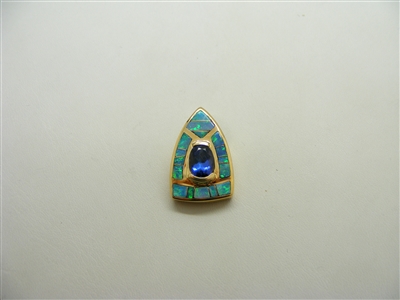 Australian Opal Tanzanite Slide  Pendant