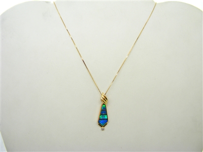 Italian Opal Slide Pendant(w/Chain)