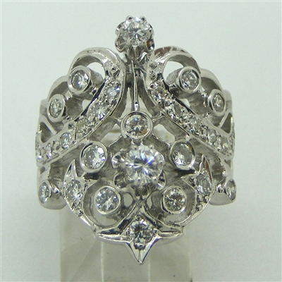 Ladies Diamond Vintage Art Deco Ring (Pre-Owned)