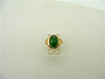 Vintage Chinese Jade 14K yellow Gold  Ring