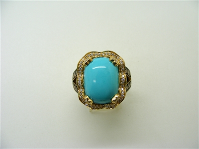 Carlo Viani Turquoise Tanzanite Ring