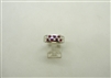 Two Row Band Ruby Ring