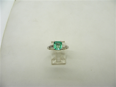 Light Emerald Engagement Ring