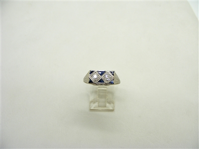 Art Deco Blue Sapphire Ring