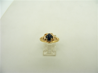 Vintage Nugget Blue Sapphire Ring