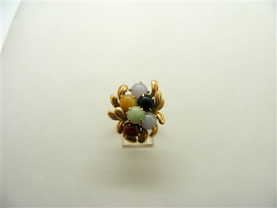 Multicolor Jade Ring