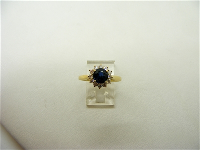 Round Blue Sapphire Ring