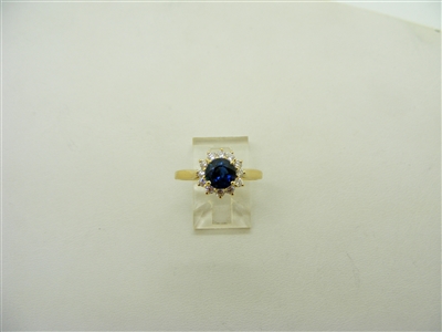 Round Zealand Blue Sapphire Ring