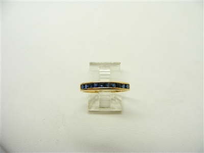 Blue Sapphire Channel Setting Ring