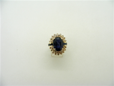 Gorgeous 14k Yellow Gold Iolite Stone Ring