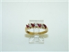 14k Yellow Gold Natural Marquise Ruby Diamond ring
