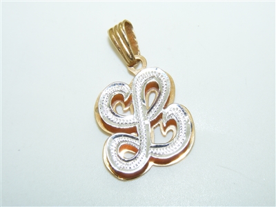 14k Yellow Gold "L" Initial Pendant