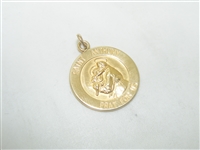 Small Saint Anthony Yellow Gold Medal Pendant