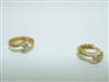 14k Yellow Gold Cubic Zircon Baby Earrings