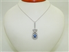 Gorgeous Sapphire Diamond Pendant With Chain