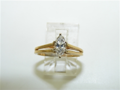 14k Yellow Gold Solitary Diamond Ring