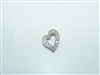 14k White Gold Heart