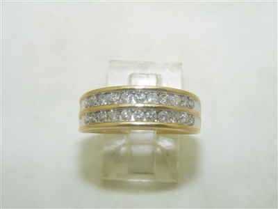 Yellow Gold 2 Row Diamond Ring