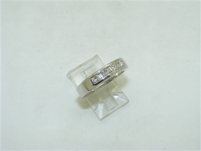 14k White Gold Diamond Band